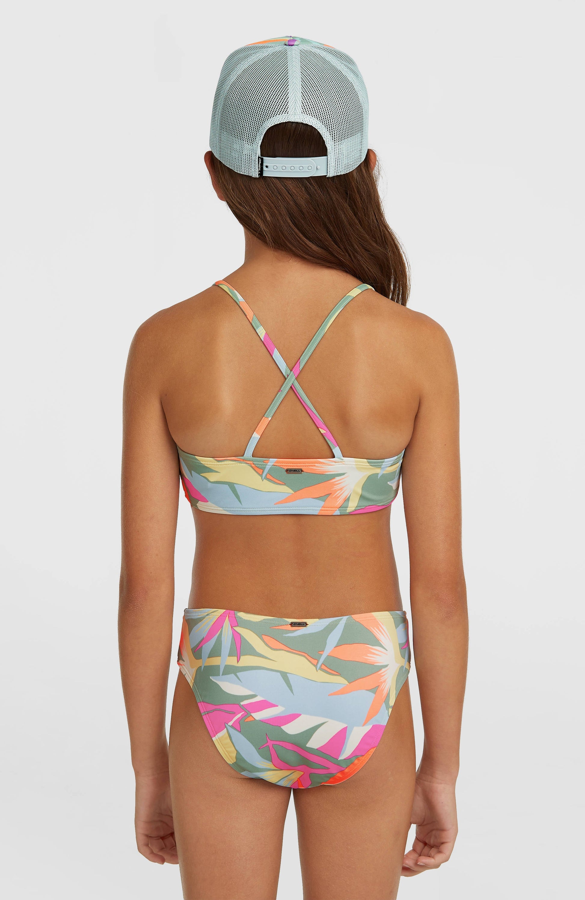 Essentials Bralette Bikini Set Kids Green Wmns Tropicana