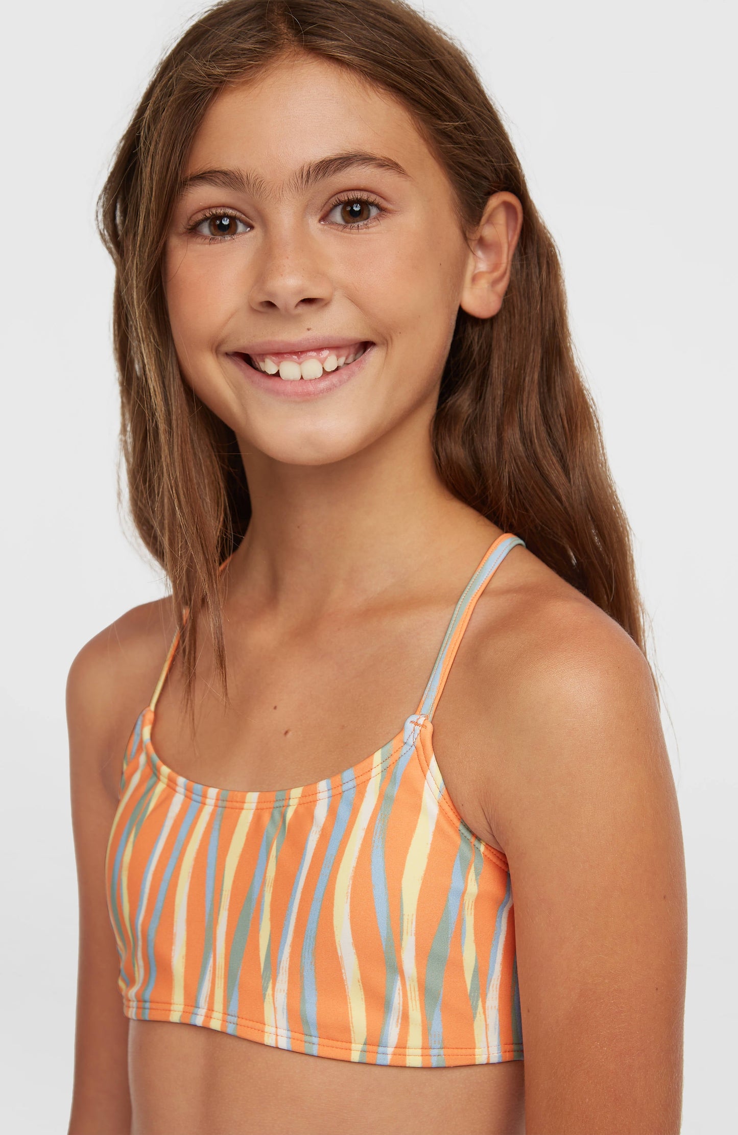 Essentials Bralette Bikini Set Kids Funky Peach Swirly