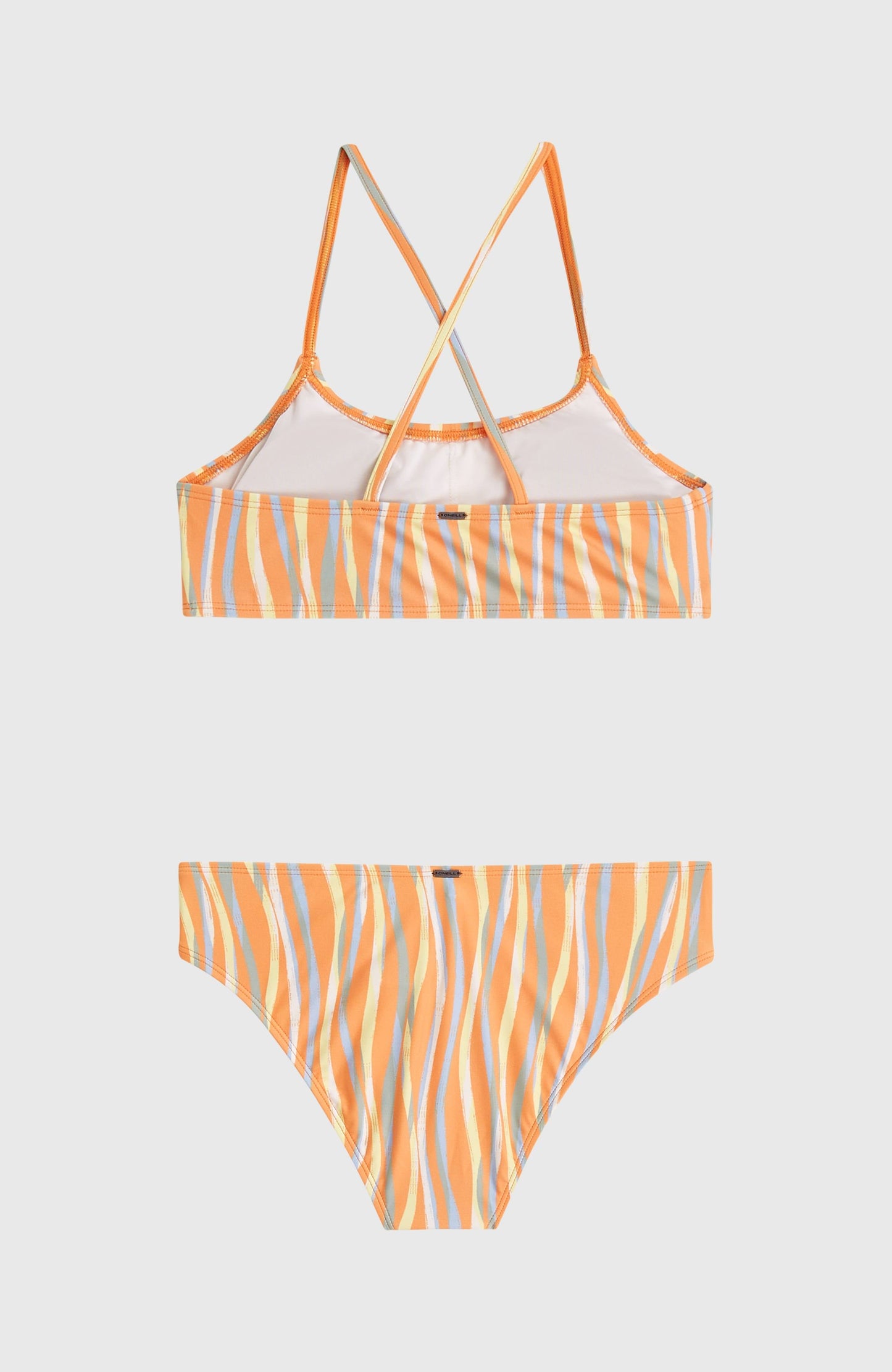 Essentials Bralette Bikini Set Kids Funky Peach Swirly