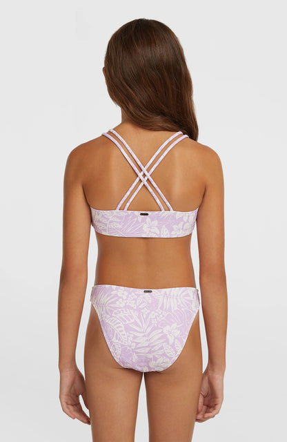 O'Neill Tropics Bikini Set Kids Purple Island Sky