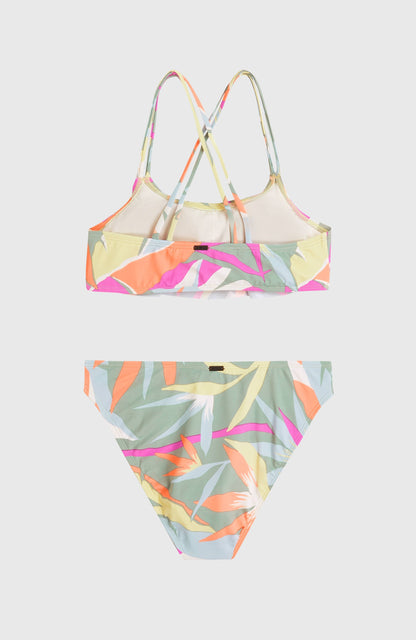 O'Neill Tropics Bikini Set Kids Green Wmns Tropicana