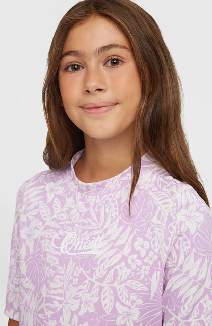 O'Neill Graphic Short-Sleeve Skin Kids Purple Island Sky