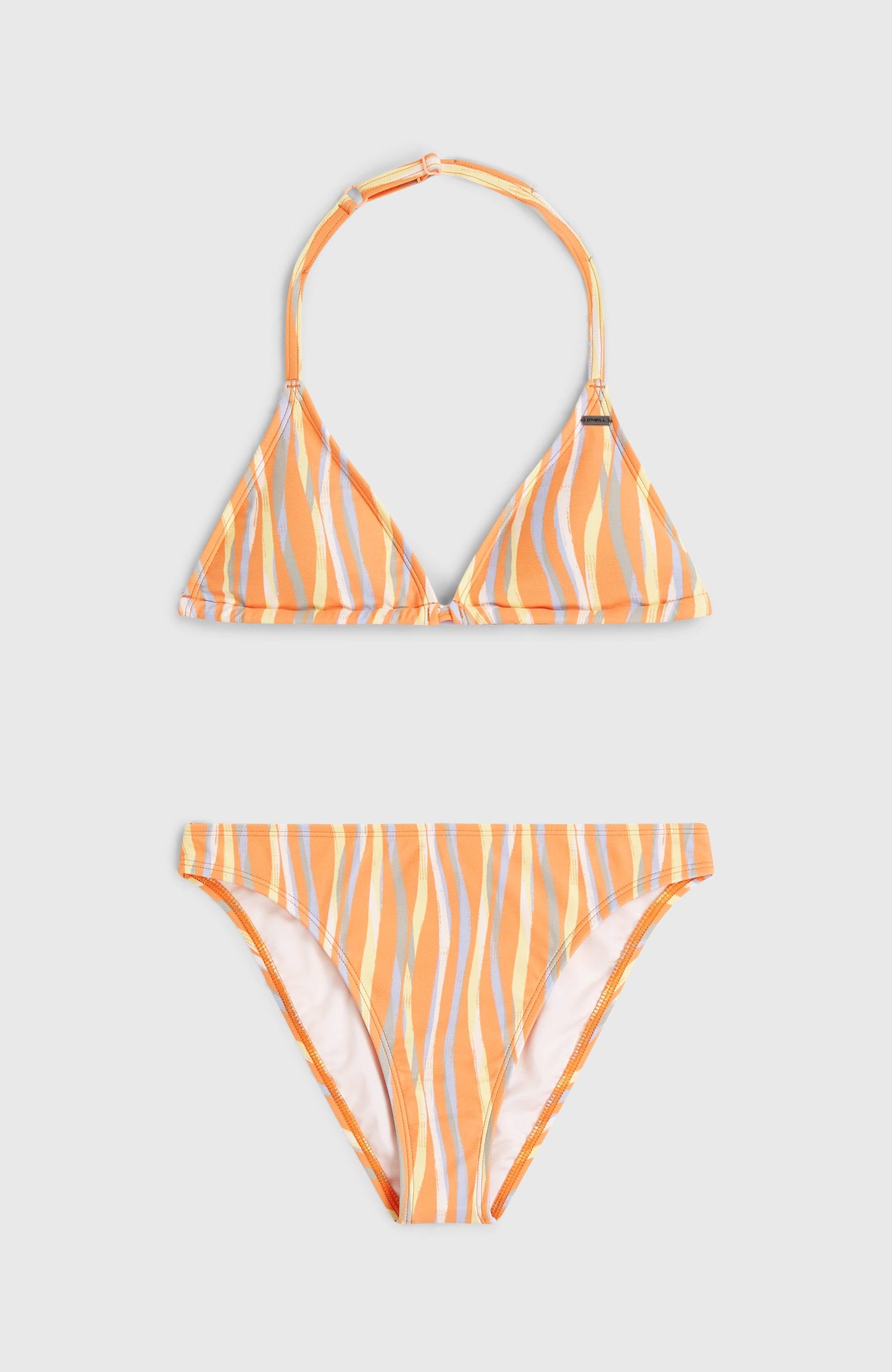 Essentials Triangle Bikini Set Kids Funky Peach Swirly