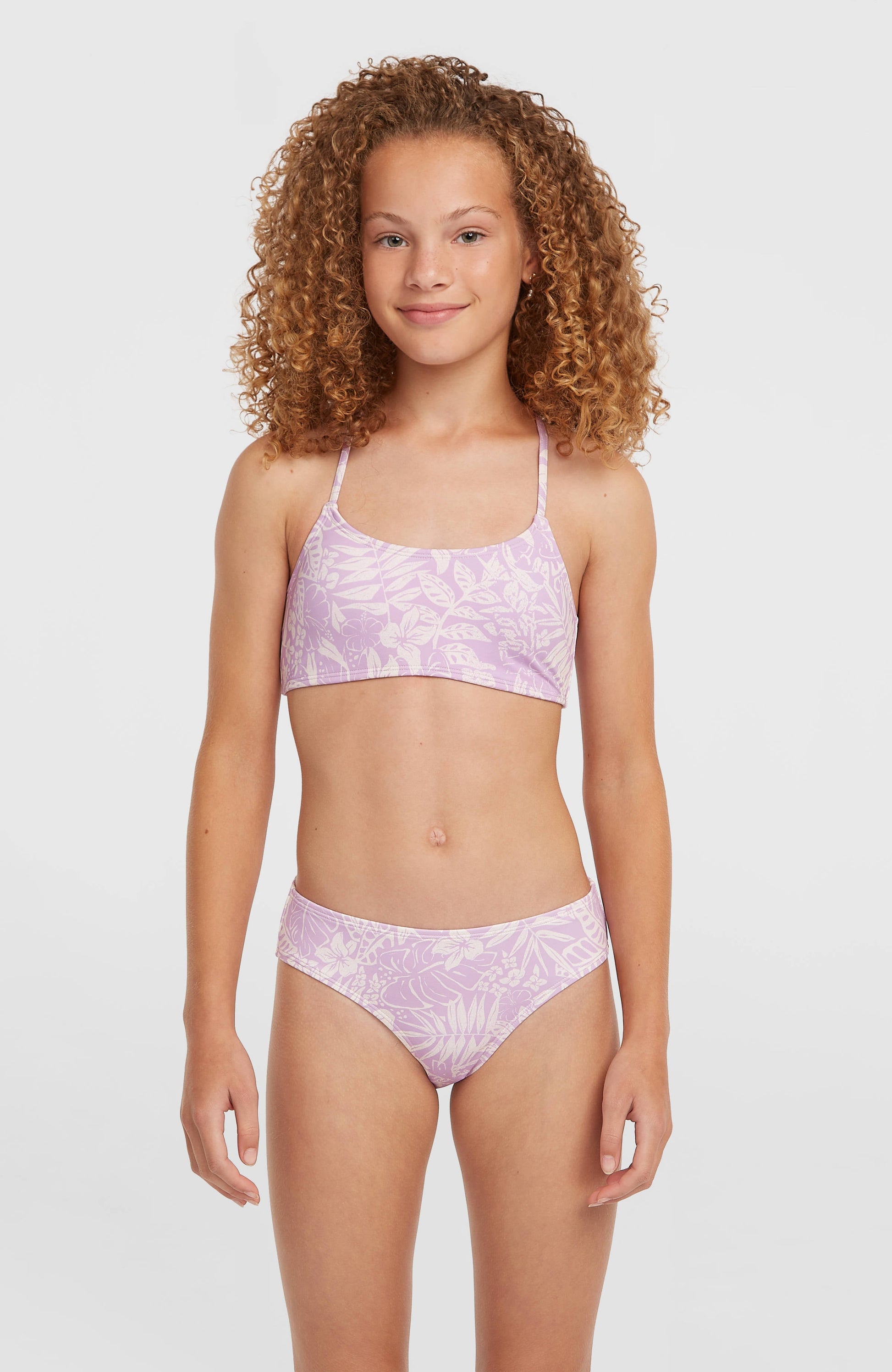 Essentials Bralette Bikini Set Kids Purple Island Sky