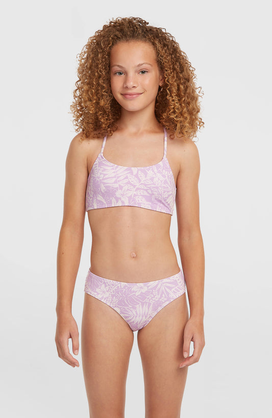 Essentials Bralette Bikini Set Kids Purple Island Sky