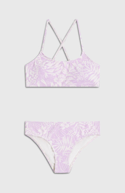 Essentials Bralette Bikini Set Kids Purple Island Sky
