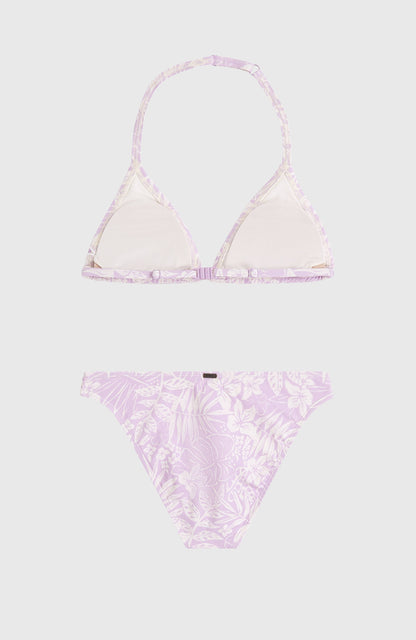 Essentials Triangle Bikini Set Kids Purple Island Sky