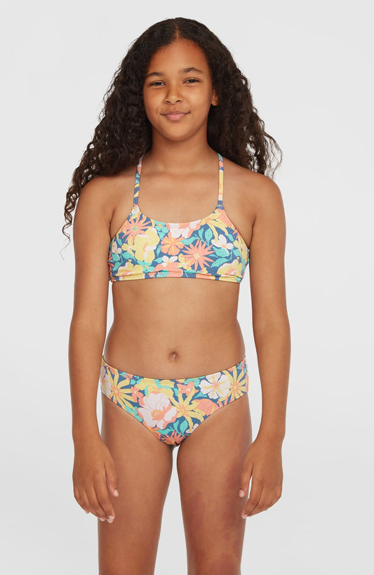 Essentials Bralette Bikini Set Kids Blue Santa Monica