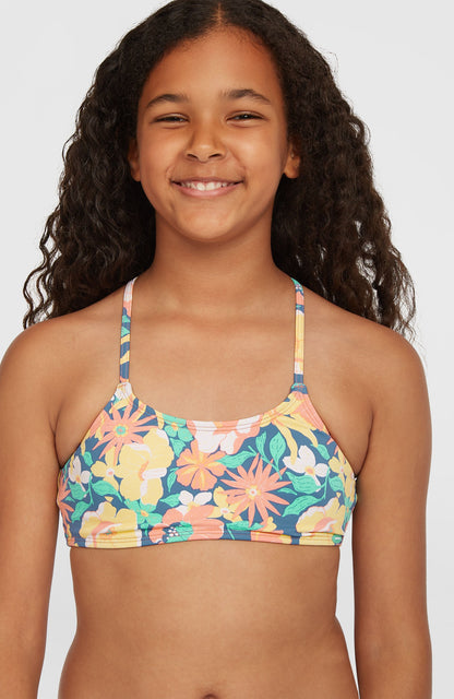 Essentials Bralette Bikini Set Kids Blue Santa Monica