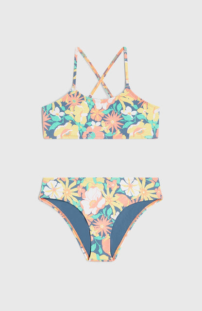 Essentials Bralette Bikini Set Kids Blue Santa Monica