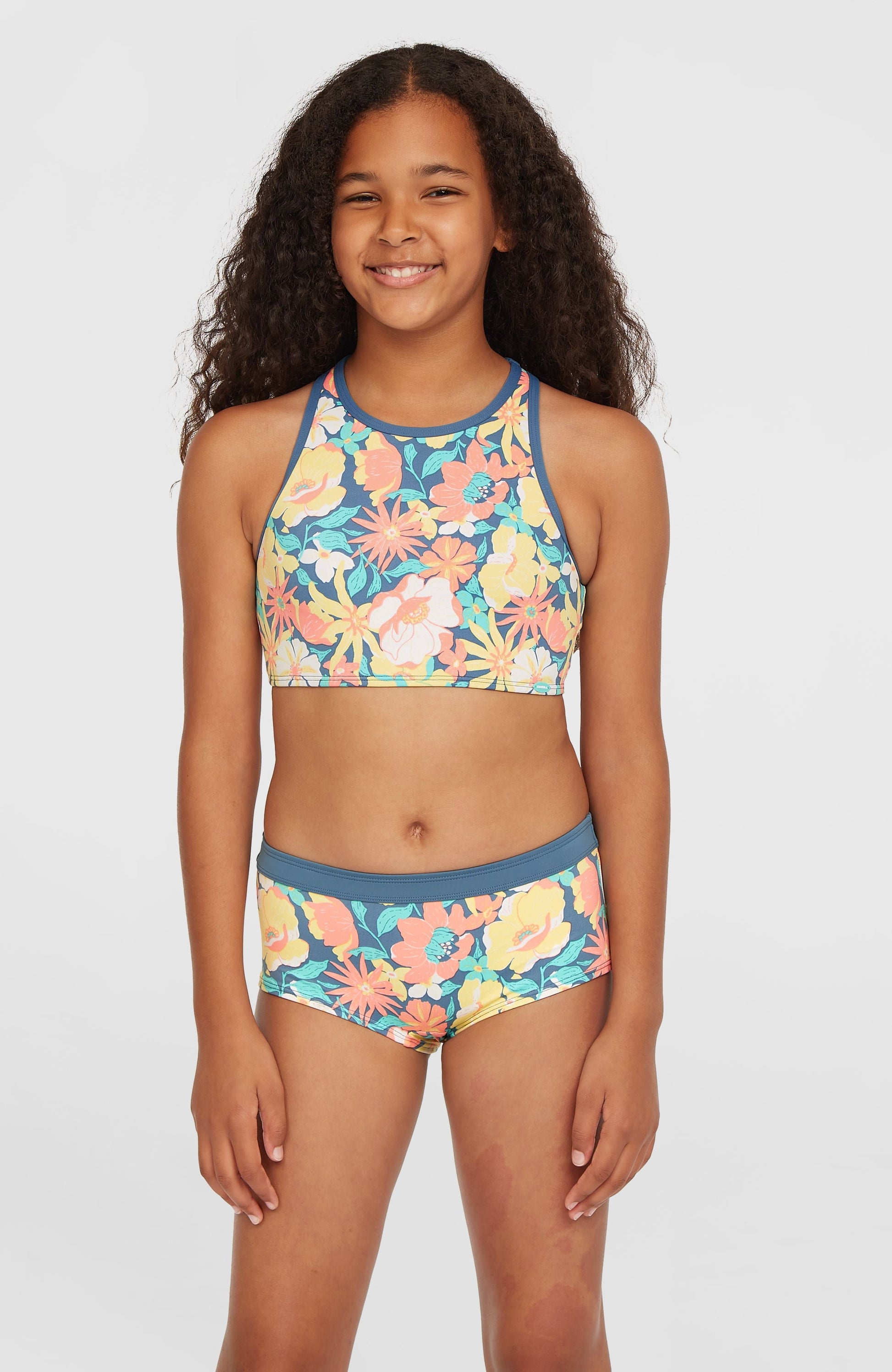 Cali Holiday Bikini Set Kids Blue Santa Monica