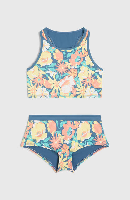 Cali Holiday Bikini Set Kids Blue Santa Monica