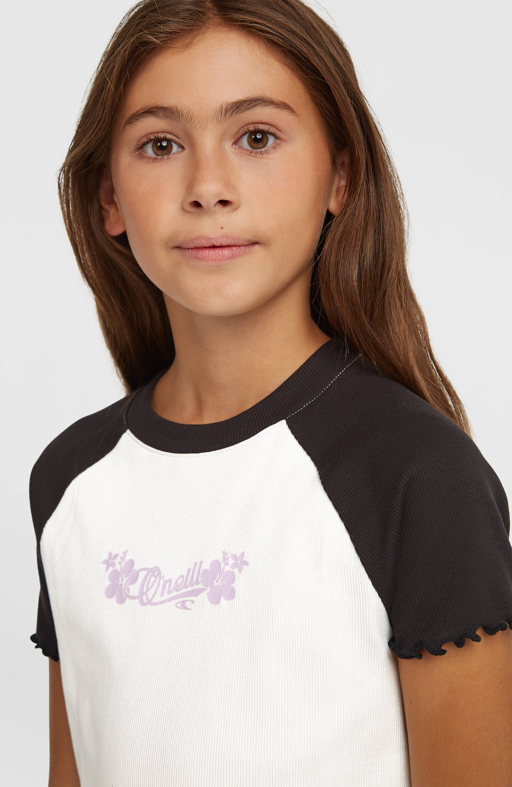 O'Neill Colour-Block Rib T-Shirt Kids Snow White Colour Block