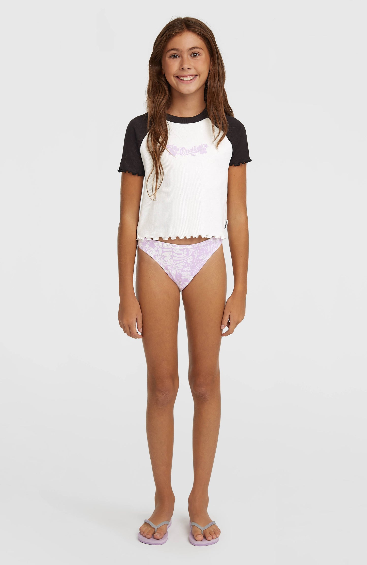O'Neill Colour-Block Rib T-Shirt Kids Snow White Colour Block