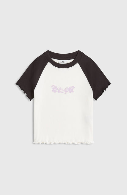 O'Neill Colour-Block Rib T-Shirt Kids Snow White Colour Block