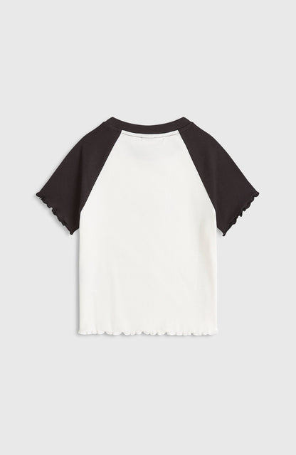 O'Neill Colour-Block Rib T-Shirt Kids Snow White Colour Block