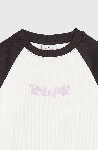 O'Neill Colour-Block Rib T-Shirt Kids Snow White Colour Block
