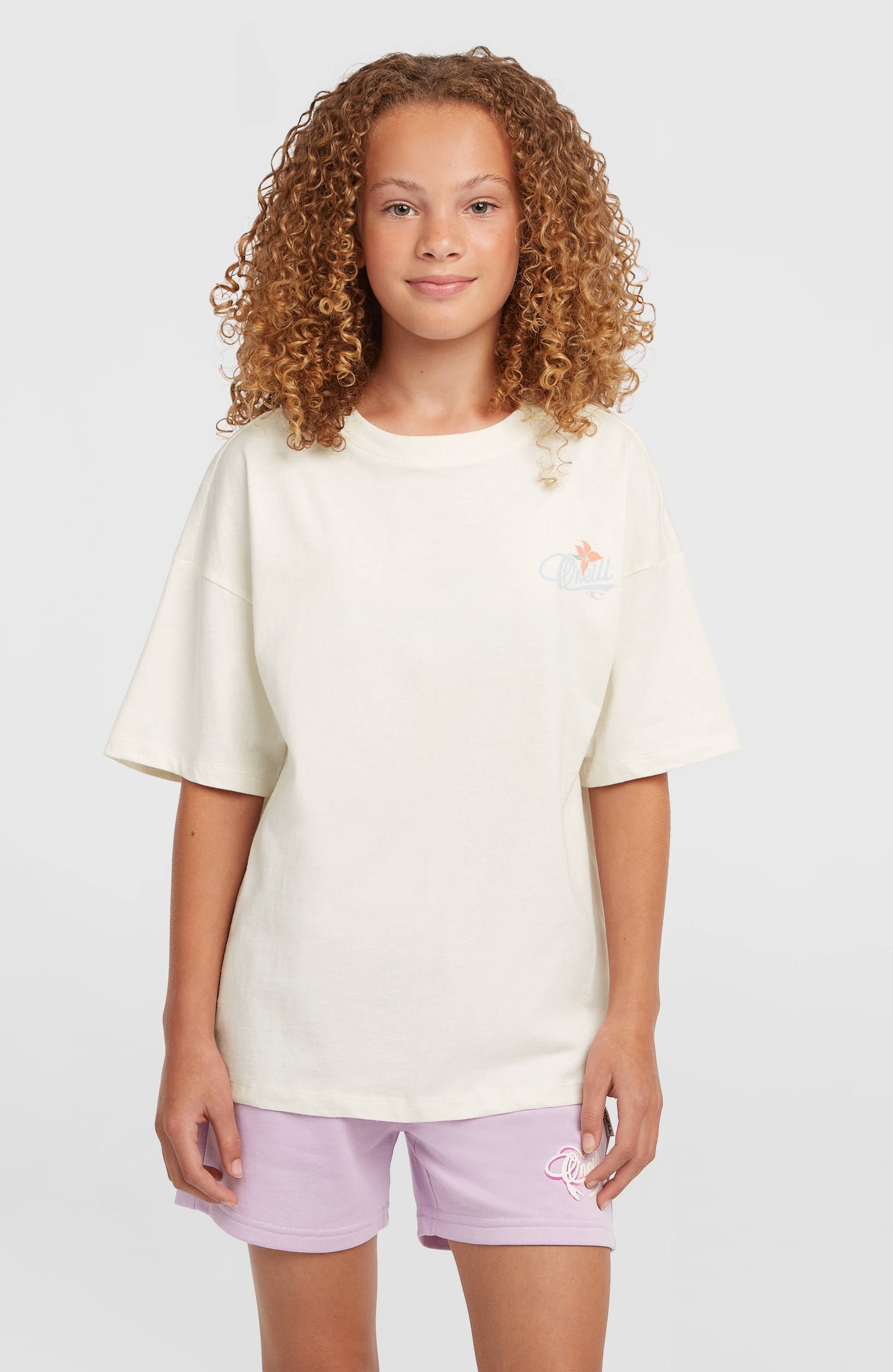 Essentials Script Sweatshorts Kids Pale Lavender