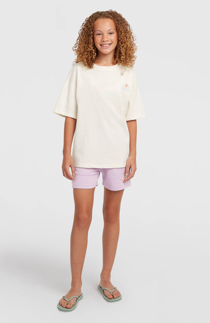 Essentials Script Sweatshorts Kids Pale Lavender
