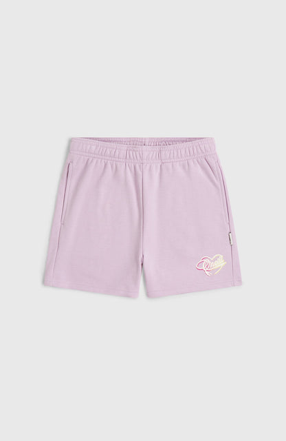 Essentials Script Sweatshorts Kids Pale Lavender