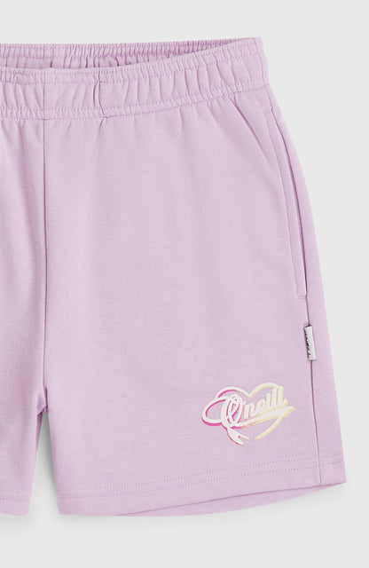 Essentials Script Sweatshorts Kids Pale Lavender