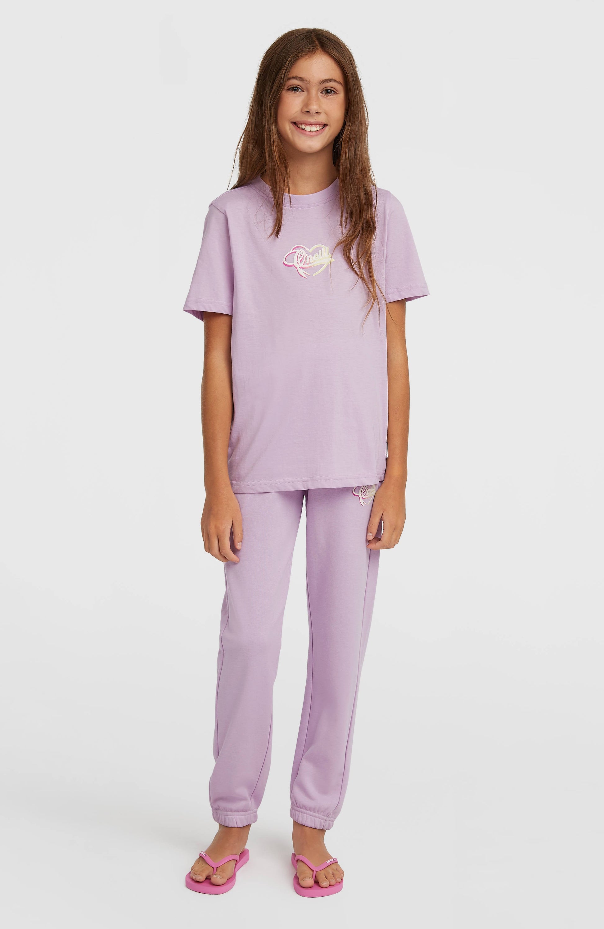 Essentials Script Sweatpants Kids Pale Lavender
