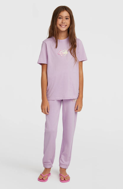 Essentials Script Sweatpants Kids Pale Lavender