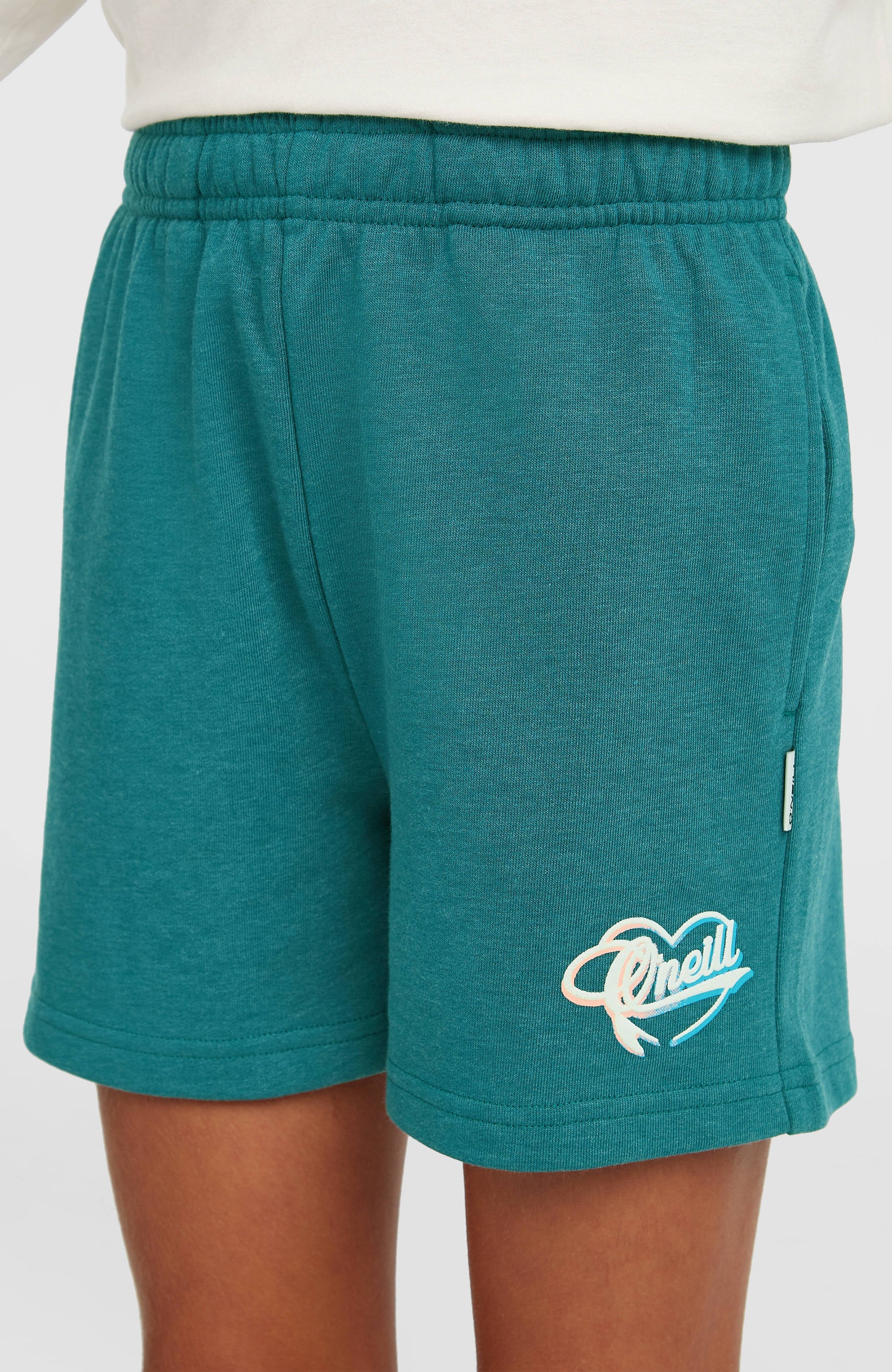 Essentials Script Sweatshorts Kids Botanical Heat