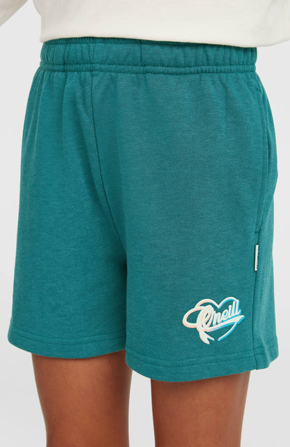 Essentials Script Sweatshorts Kids Botanical Heat