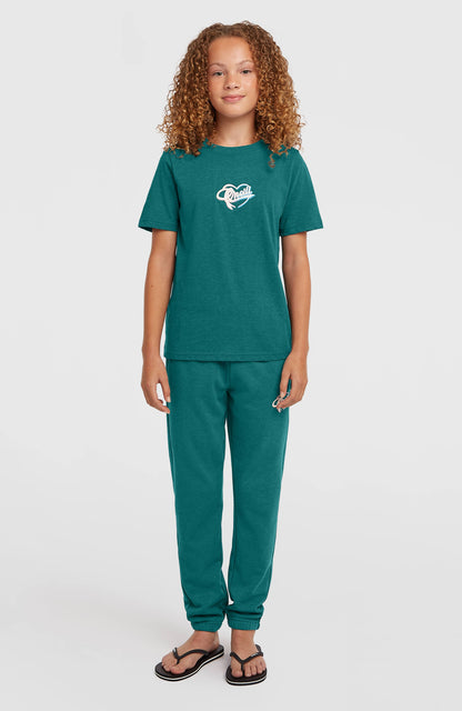 Essentials Script Sweatpants Kids Botanical Heat