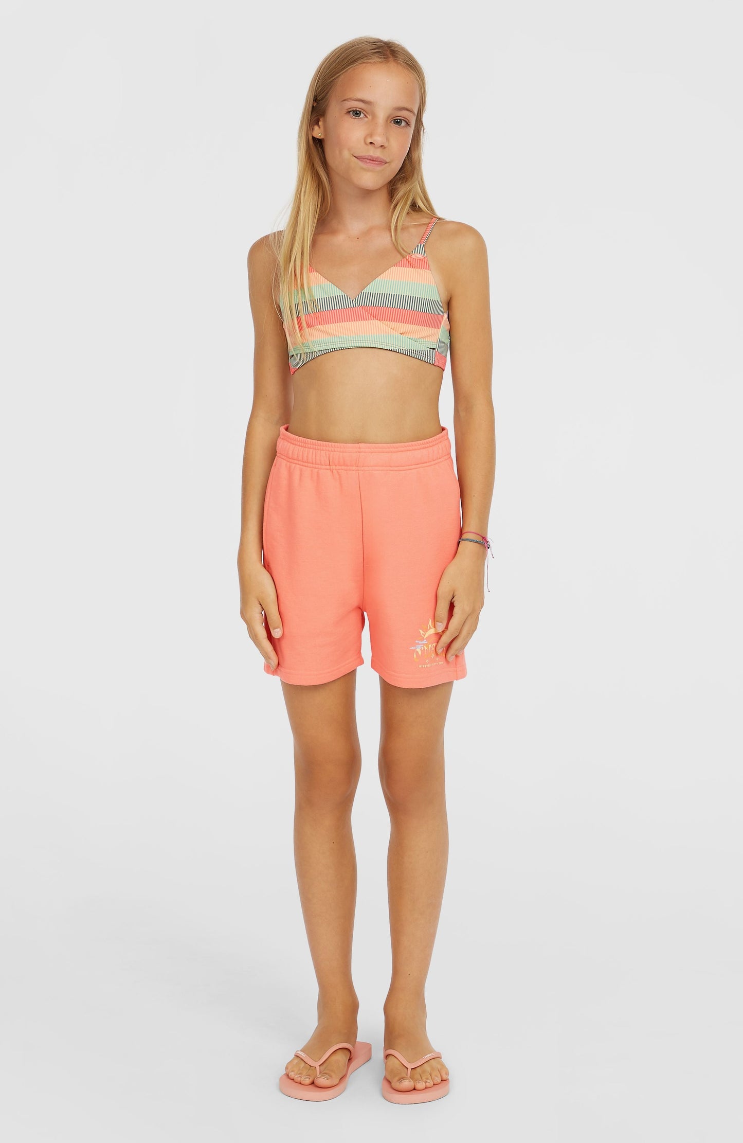 Heart Sweatshorts Kids Coral Pink