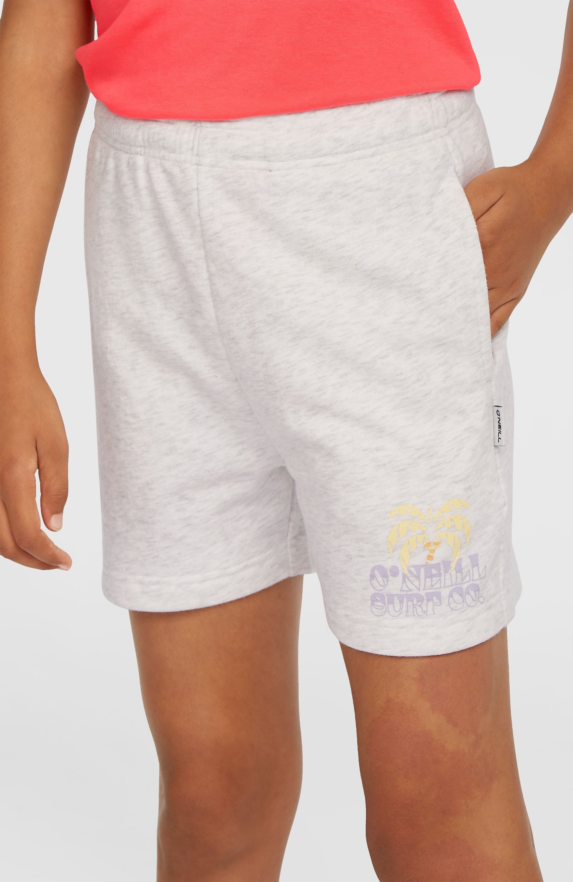 Heart Sweatshorts Kids White Melange