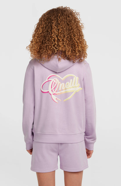 Essentials Script Hoodie Kids Pale Lavender