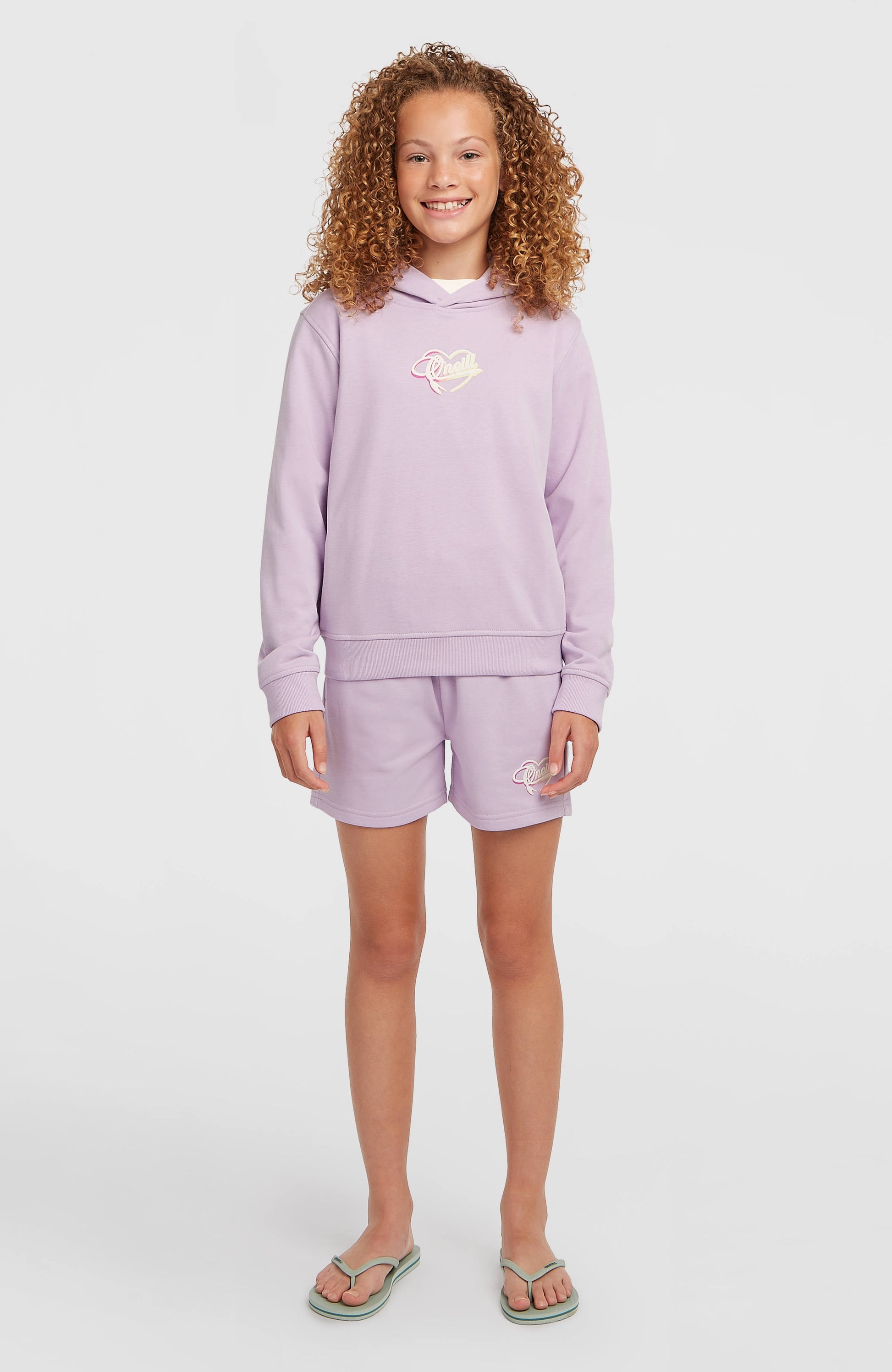 Essentials Script Hoodie Kids Pale Lavender