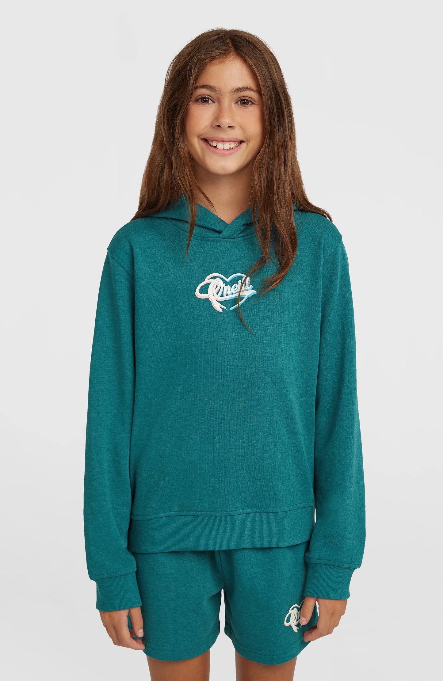 Essentials Script Hoodie Kids Botanical Heat