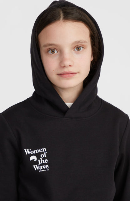 Women of the Wave Hoodie Kids Black Out