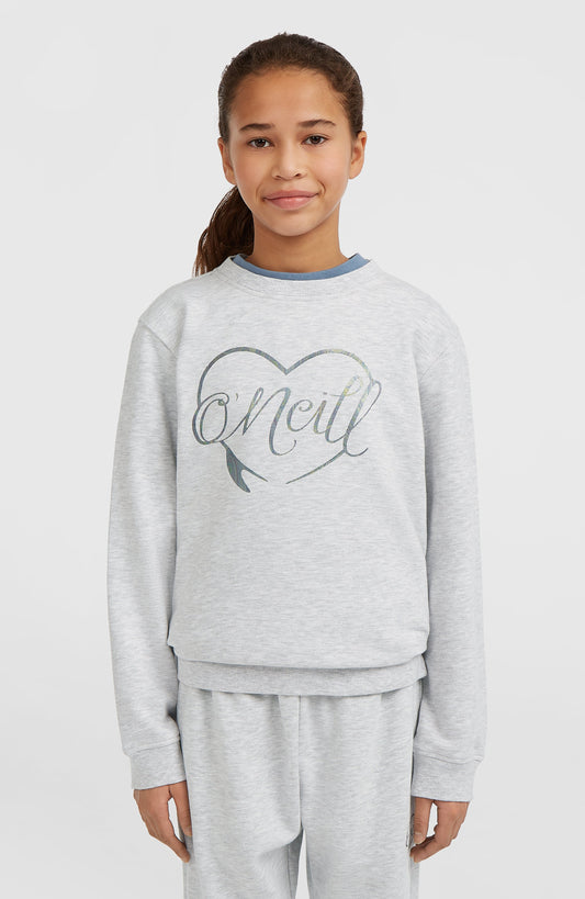 Essentials Crew Sweatshirt Kids White Melange