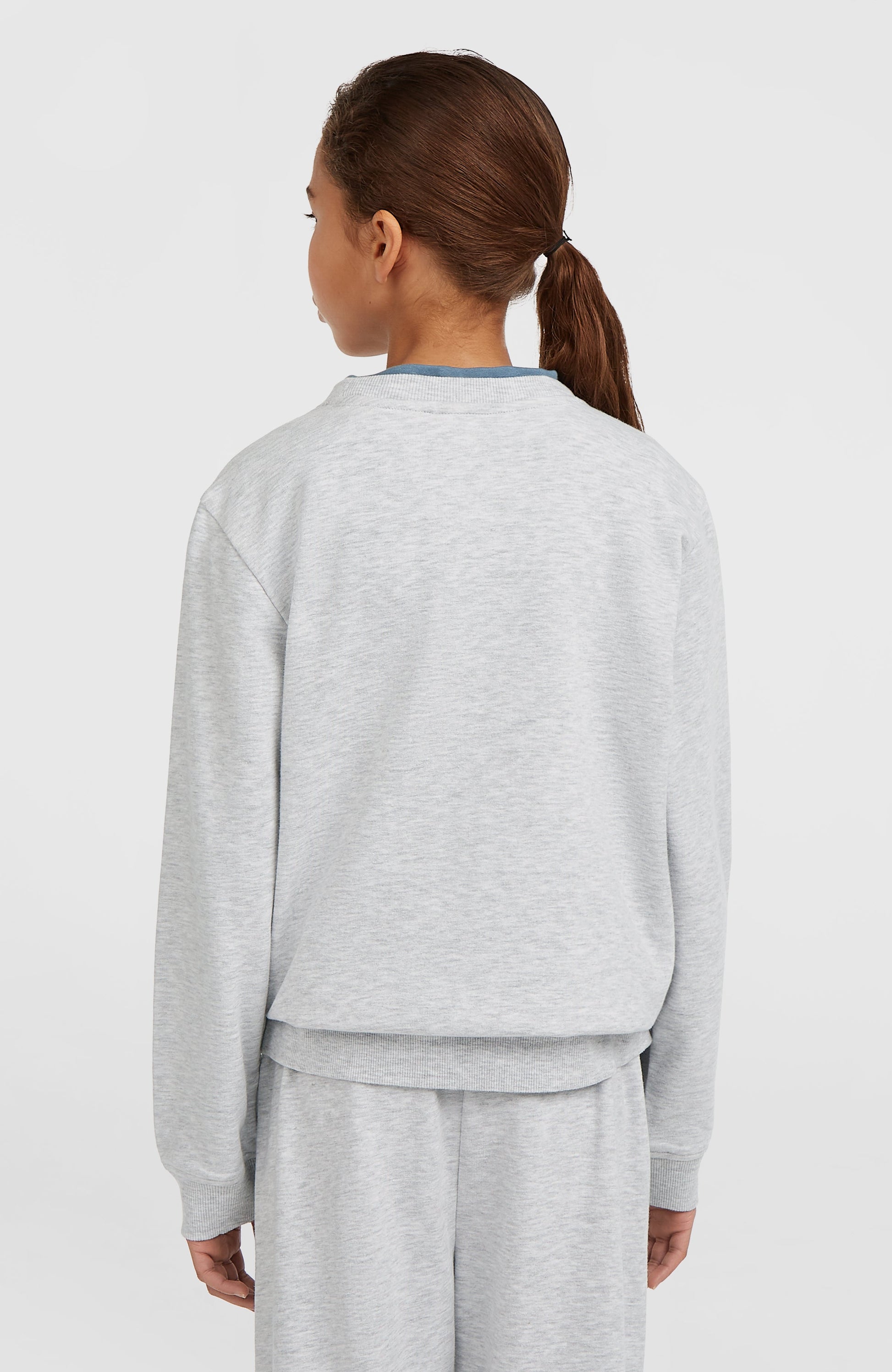 Essentials Crew Sweatshirt Kids White Melange