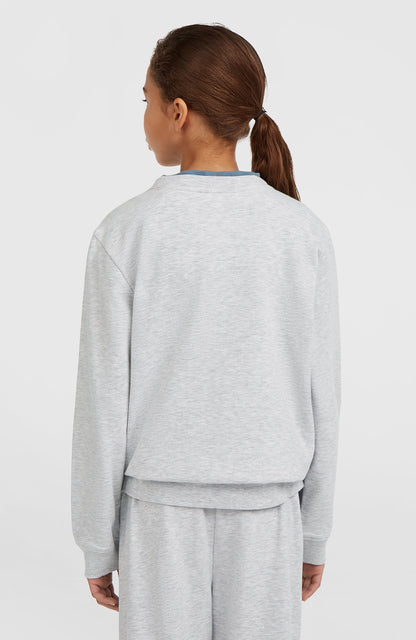 Essentials Crew Sweatshirt Kids White Melange