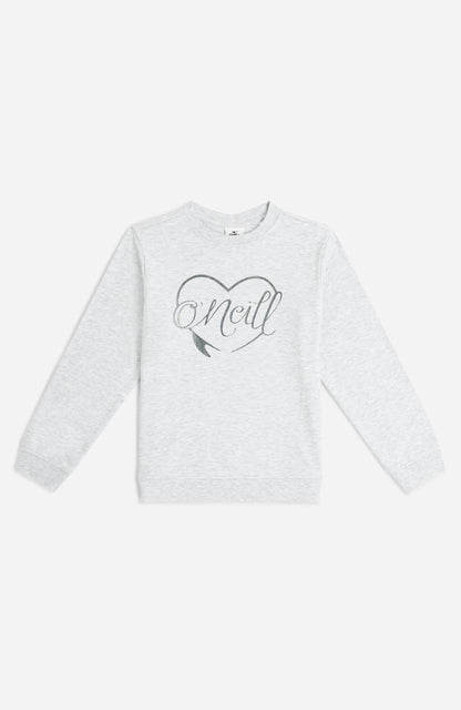 Essentials Crew Sweatshirt Kids White Melange