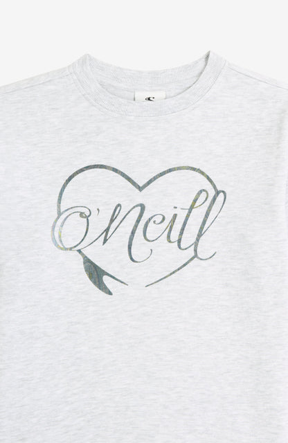 Essentials Crew Sweatshirt Kids White Melange
