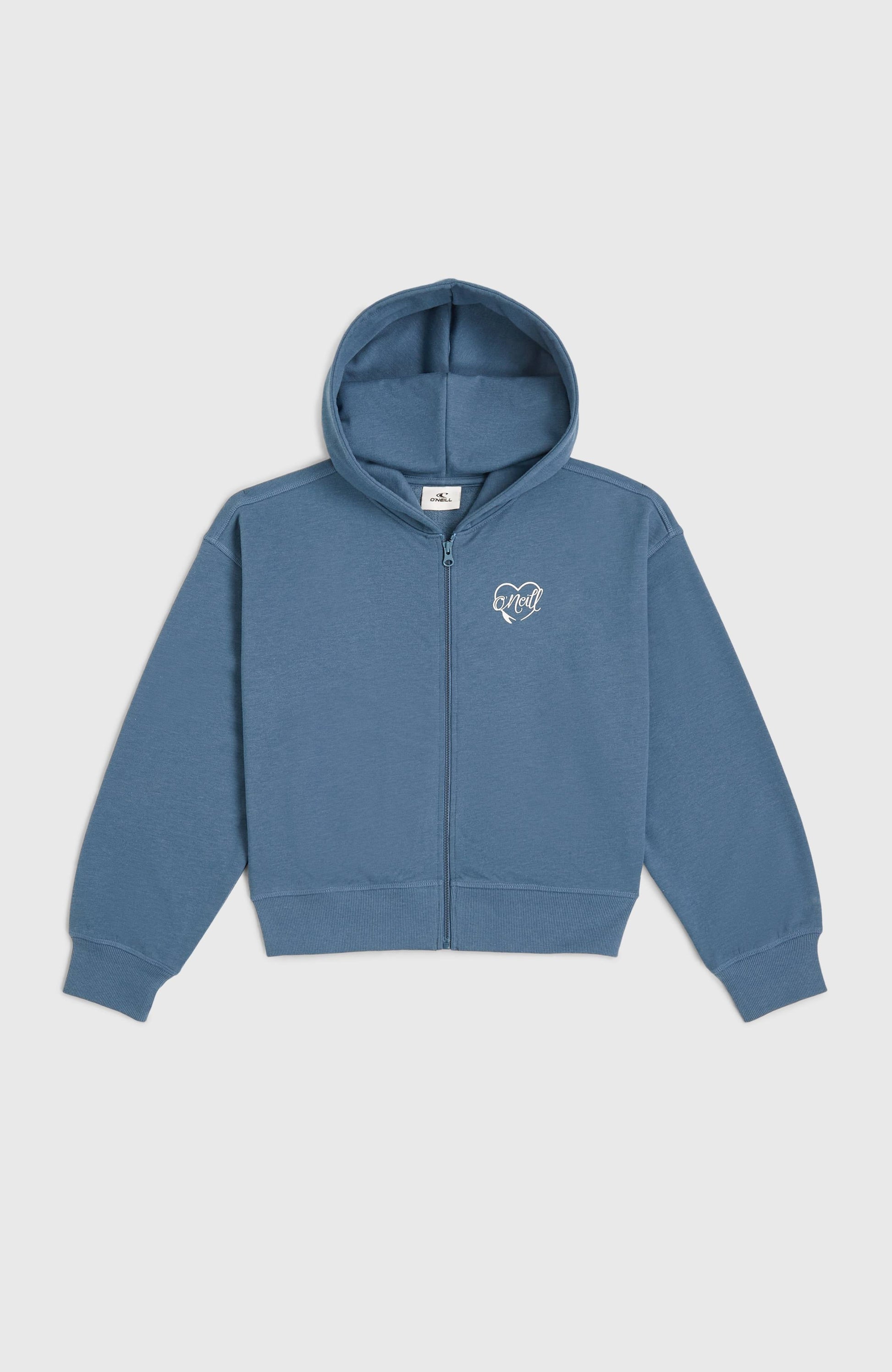 Script Falf-Zip Hoodie Kids Copen Blue