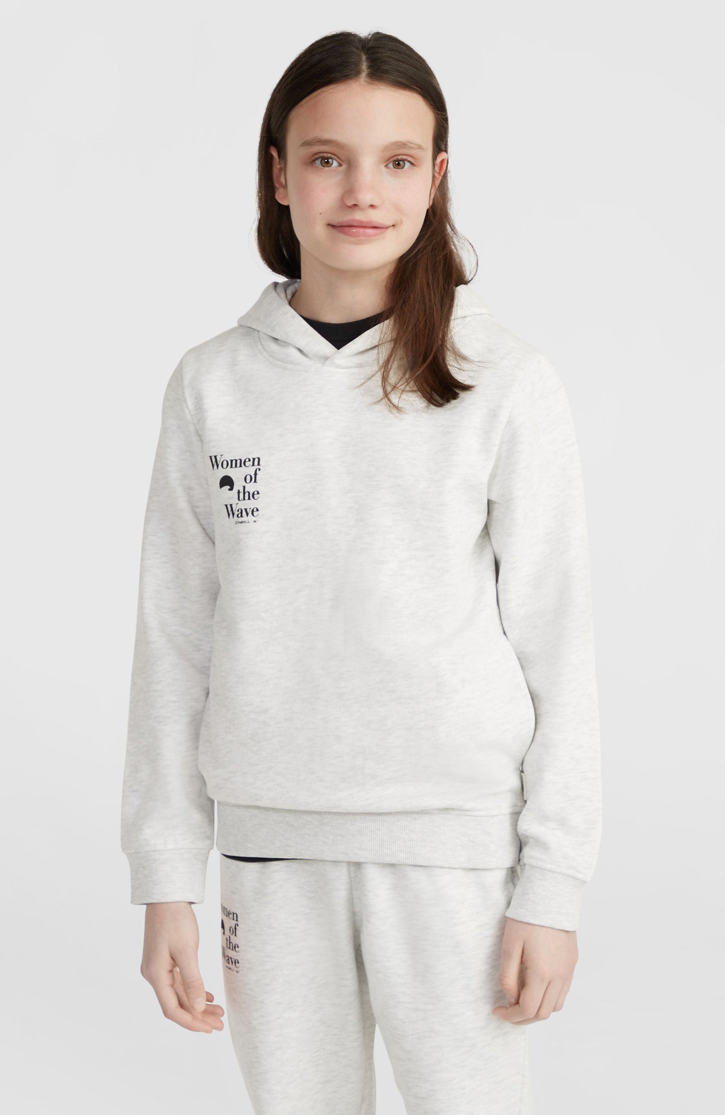 Women of the Wave Hoodie Kids White Melange