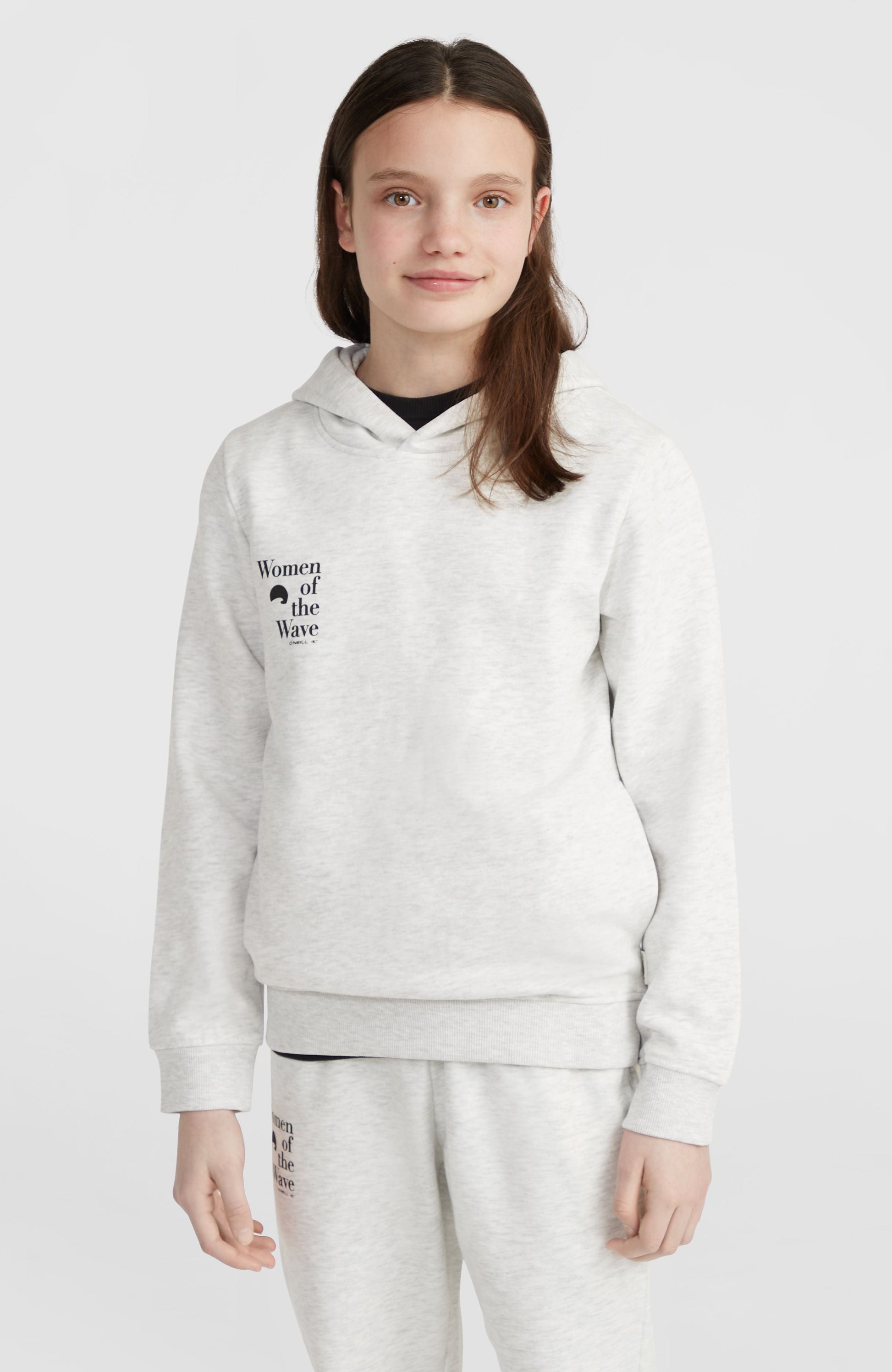 Women of the Wave Hoodie Kids White Melange