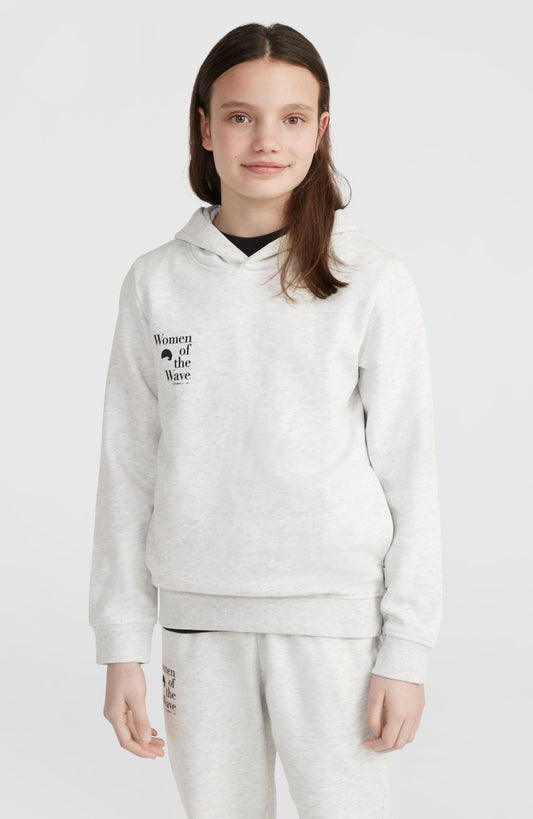 Women of the Wave Hoodie Kids White Melange