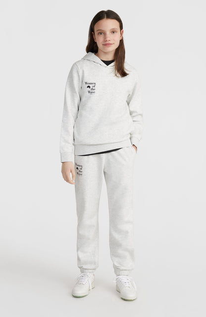 Women of the Wave Hoodie Kids White Melange