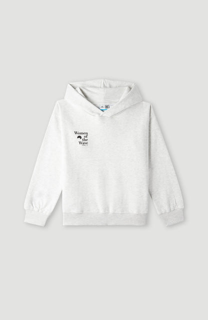 Women of the Wave Hoodie Kids White Melange