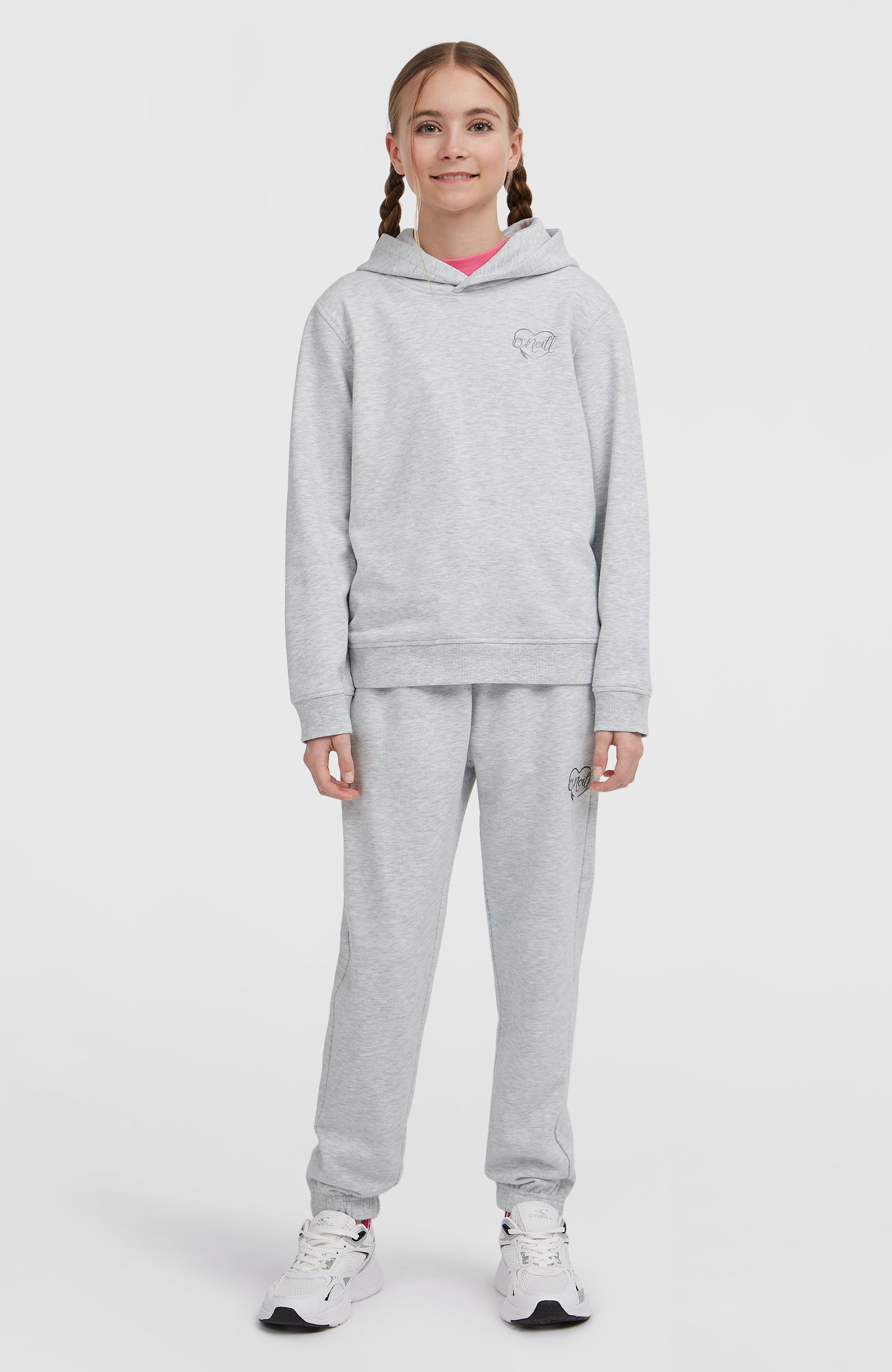 Essentials Hoodie Kids White Melange