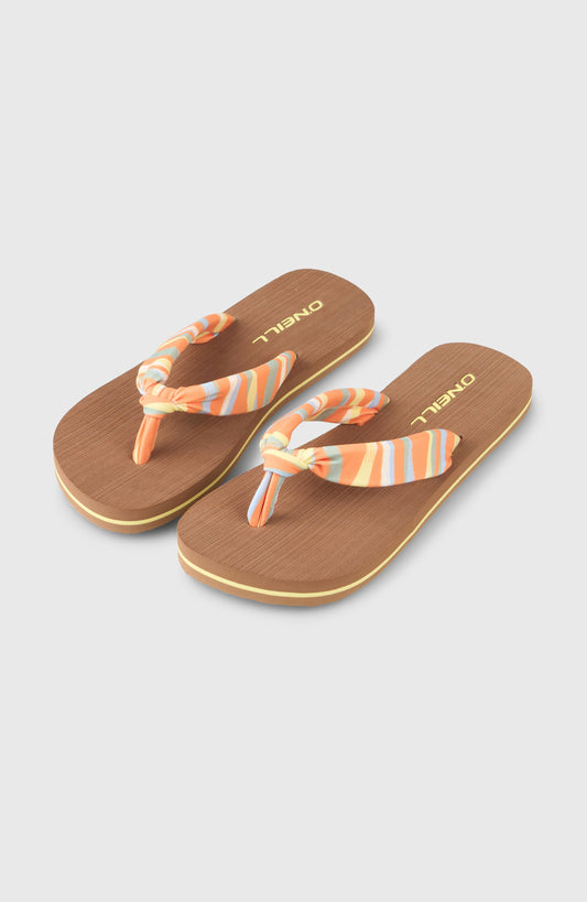 Ditsy Sun Sandals Kids Funky Peach Swirly