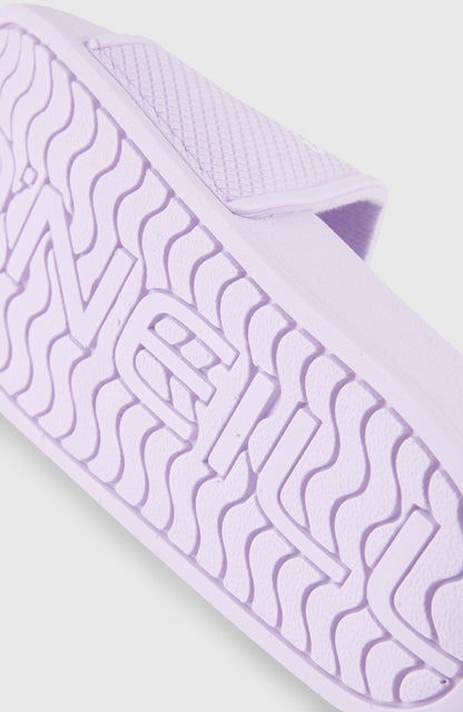 O'Neill Script Slides Kids Pale Lavender